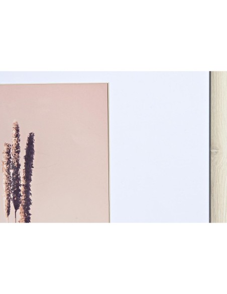 Porte photos mural DKD Home Decor Verre Naturel Blanc Bois MDF Boho (32,5 x 1,5 x 45 cm)