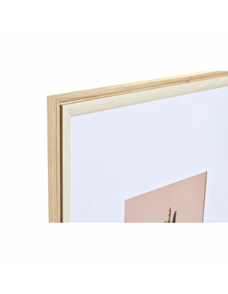 Porte photos mural DKD Home Decor Verre Naturel Blanc Bois MDF Boho (32,5 x 1,5 x 45 cm)
