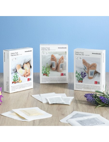Patchs Détoxifiants pour les pieds Lavender InnovaGoods 10 Unités