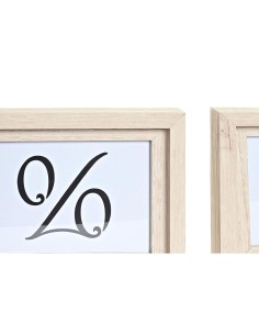 Porte photos mural DKD Home Decor Urban Verre Naturel Multicouleur Bois MDF (40 x 1,5 x 50 cm) 2