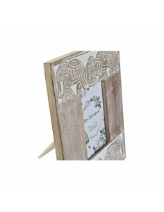 Cadre photo DKD Home Decor Verre Eléphant Marron Blanc Bois de manguier Indien (23 x 1,5 x 28 cm) 2