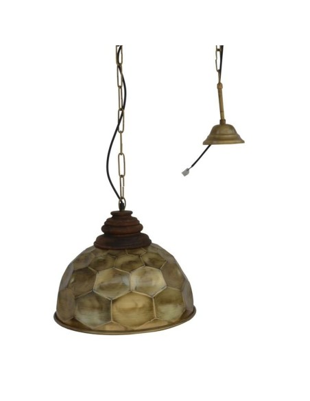 Suspension DKD Home Decor Doré Bois Métal 50 W 39 x 39 x 34 cm