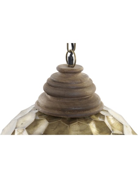 Suspension DKD Home Decor Doré Bois Métal 50 W 39 x 39 x 34 cm