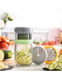 Coupe-légumes en Spirale et Râpe à Légumes avec Recettes Vigizer InnovaGoods
