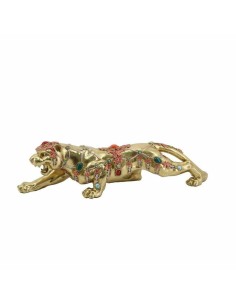 Figurine Décorative DKD Home Decor 39 x 11 x 10 cm Doré Colonial Panthère