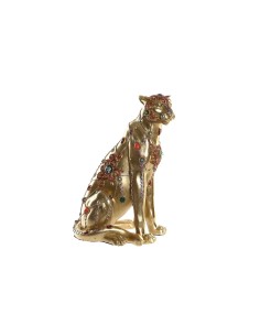 Figurine Décorative DKD Home Decor Léopard Résine Colonial (25,5 x 17 x 33 cm)