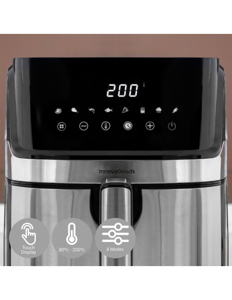 Friteuse à Air InnovaGoods Fryinn Pro 5500 Noir 1700 W 5,5 L Acier inoxydable
