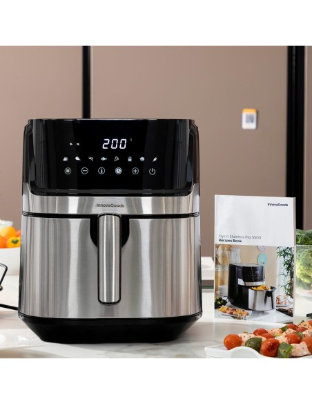 Friteuse à Air InnovaGoods Fryinn Pro 5500 Noir 1700 W 5,5 L Acier inoxydable