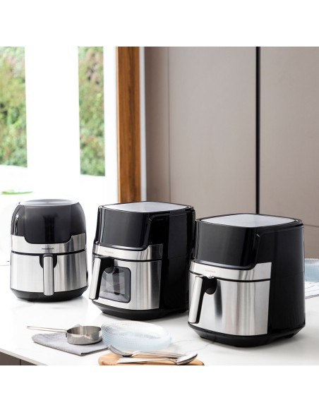 Friteuse à Air InnovaGoods Fryinn Pro 5500 Noir 1700 W 5,5 L Acier inoxydable