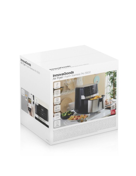 Friteuse à Air InnovaGoods Fryinn Pro 5500 Noir 1700 W 5,5 L Acier inoxydable