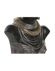 Figurine Décorative DKD Home Decor 26 x 17 x 40 cm Noir Beige Colonial Africaine (2 Unités) 2