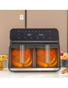 Friteuse à Air InnovaGoods Fryinn Double 8000 Noir 3400 W 8 L Acier inoxydable 2