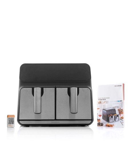 Friteuse à Air InnovaGoods Fryinn Double 8000 Noir 3400 W 8 L Acier inoxydable