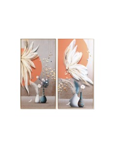 Cadre DKD Home Decor 80 x 3 x 160 cm Vase (2 Unités)