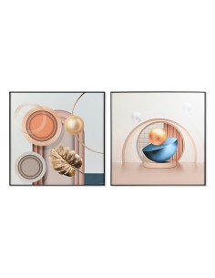 Cadre DKD Home Decor Abstrait 80 x 3 x 80 cm (2 Unités)