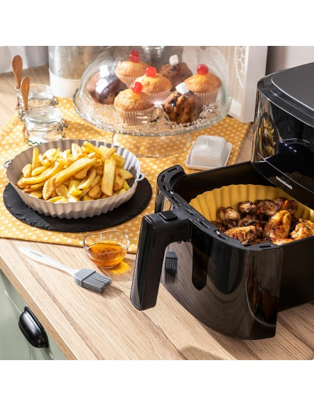 Paniers en Silicone avec Pinceau pour Friteuses à Air Mollicon InnovaGoods 2 Unités