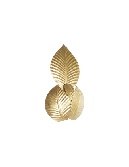 Applique DKD Home Decor Doré Métal 220 V 50 W Feuille d'une plante (37 x 14 x 58 cm)