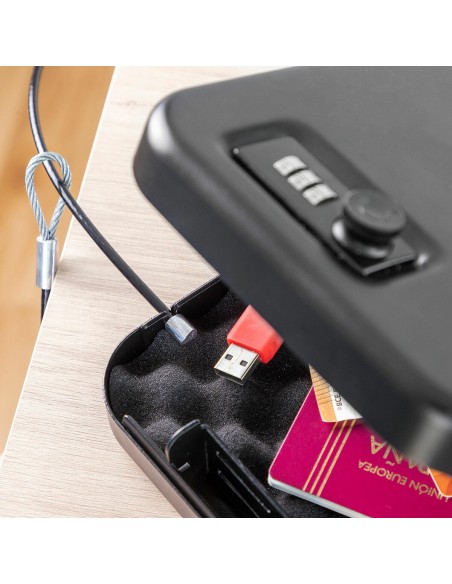Coffre-Fort Portable avec Câble de Sécurité Prisaven InnovaGoods