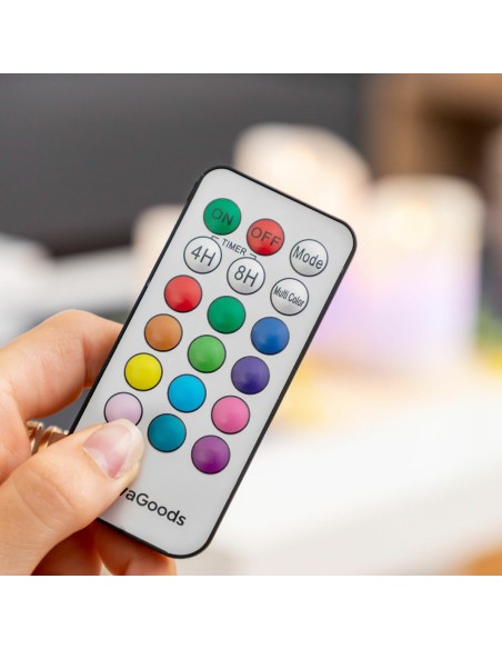 Bougies LED Multicolores Effet Flamme avec Télécommande Lendles InnovaGoods 3 Unités