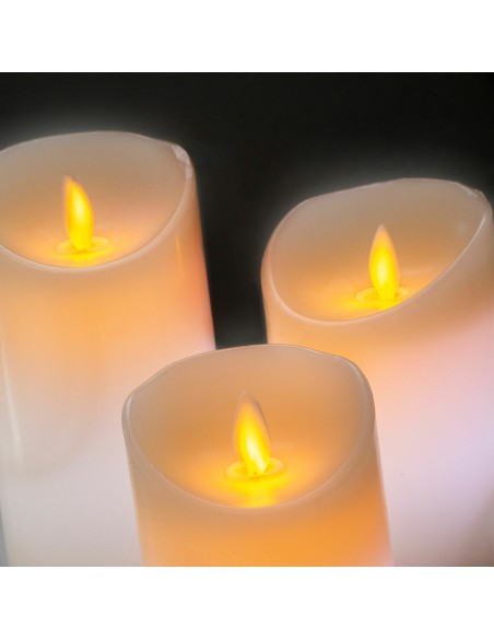Bougies LED Multicolores Effet Flamme avec Télécommande Lendles InnovaGoods 3 Unités