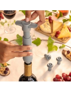 Pompe à vide et bouchons à vin Winuum InnovaGoods (4 bouchons) 2
