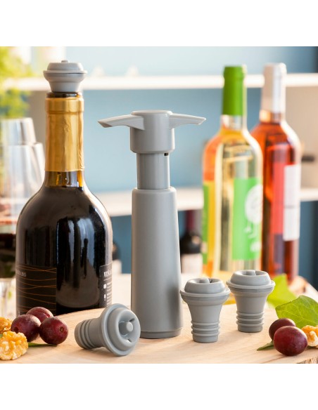 Pompe à vide et bouchons à vin Winuum InnovaGoods (4 bouchons)