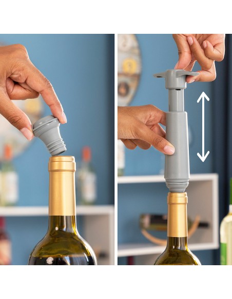 Pompe à vide et bouchons à vin Winuum InnovaGoods (4 bouchons)