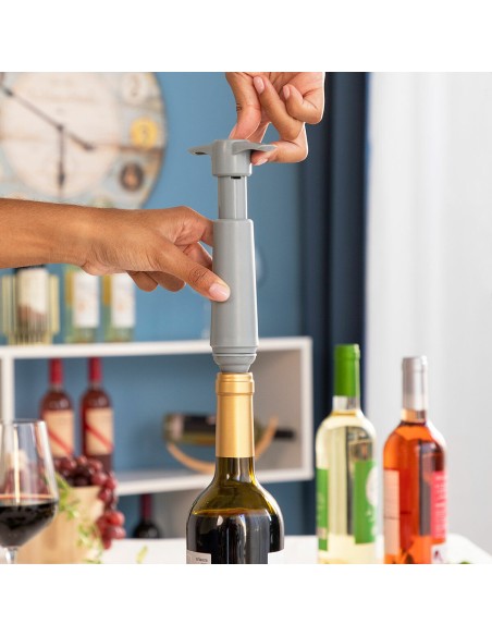 Pompe à vide et bouchons à vin Winuum InnovaGoods (4 bouchons)