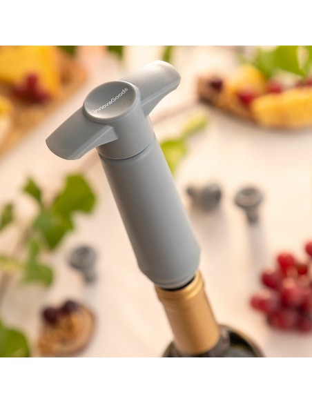 Pompe à vide et bouchons à vin Winuum InnovaGoods (4 bouchons)