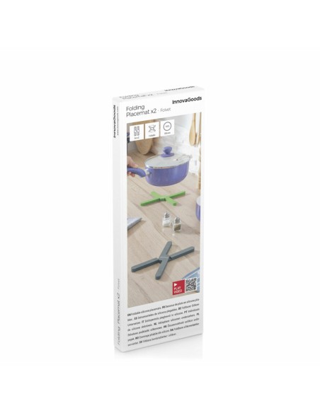 Dessous-de-plat Individuels Pliables en Silicone Folvet InnovaGoods 2 Unités
