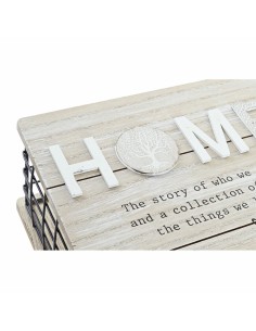 Boîte Décorative DKD Home Decor Noir Naturel Métal Bois MDF 2