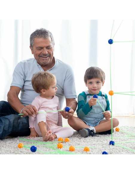 Kit de Construction de Fort pour Enfants Builkitt InnovaGoods 155 Pièces