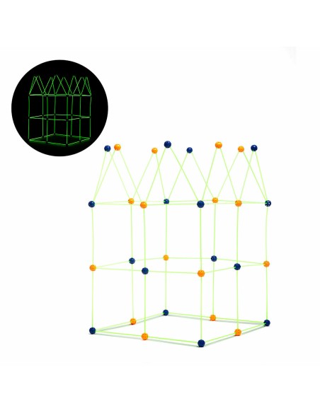 Kit de Construction de Fort pour Enfants Builkitt InnovaGoods 155 Pièces
