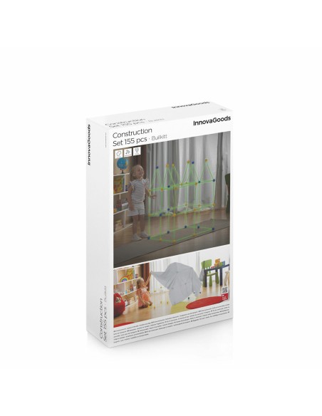 Kit de Construction de Fort pour Enfants Builkitt InnovaGoods 155 Pièces