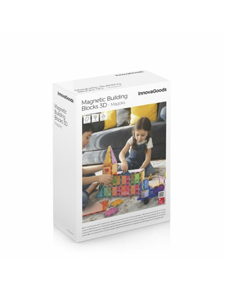 Blocs de Construction Magnétiques 3D Magoks InnovaGoods 57 Pièces