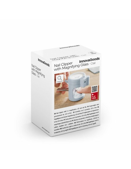 Coupe-ongles avec Lumière LED, Loupe et Lime Clail InnovaGoods