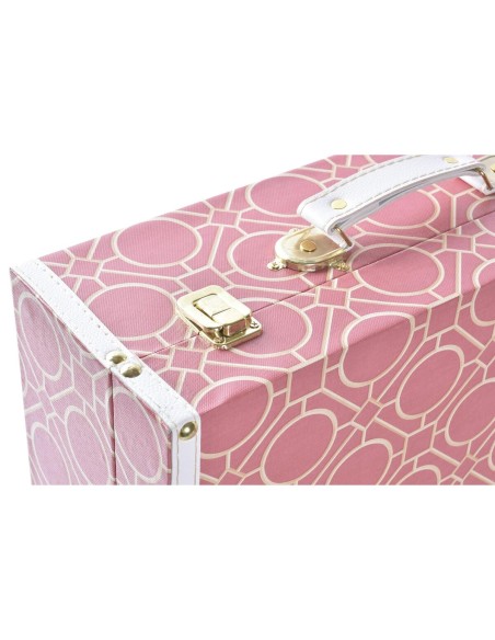 Set de boîtes décoratives DKD Home Decor Toile Bois (40 x 31 x 15 cm)