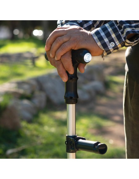 Canne Extensible avec LED, Alarme et Poignée Mécanique Hannde InnovaGoods
