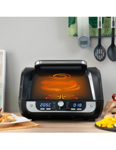 Friteuse à Air avec Gril, Accessoires et Livre de Recettes InnovaGoods Fryinn 12-in-1 6000 Noir Acier 3400 W 6 L 2