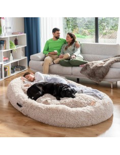 Lit de Chien pour Humains  Human Dog Bed XXL InnovaGoods Beige