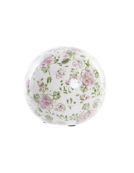 Boule Décorative DKD Home Decor Fleurs Grès (12 x 12 x 12 cm)