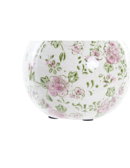 Boule Décorative DKD Home Decor Fleurs Grès (12 x 12 x 12 cm)