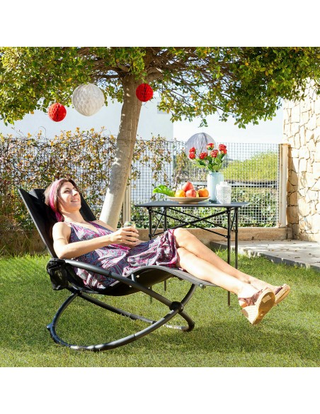 Chaise Longue Pliante à Bascule Orbitale Rockorb InnovaGoods