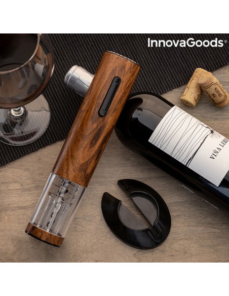 Tire-bouchon automatique  rechargeable  effet bois Corkout InnovaGoods