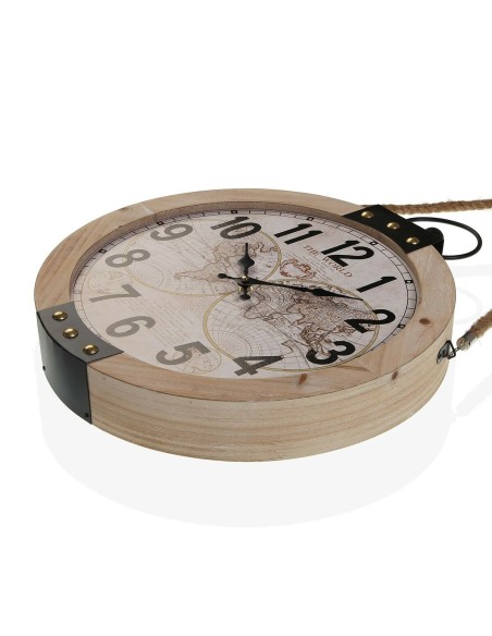 Horloge Murale Versa Mapamundi 40 x 6,5 x 47 cm Bois MDF