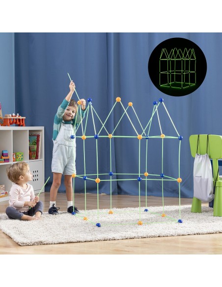 Kit de Construction de Fort pour Enfants Archikitt InnovaGoods 85 Pièces