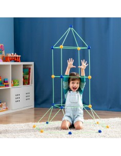 Kit de Construction de Fort pour Enfants Archikitt InnovaGoods 85 Pièces 2