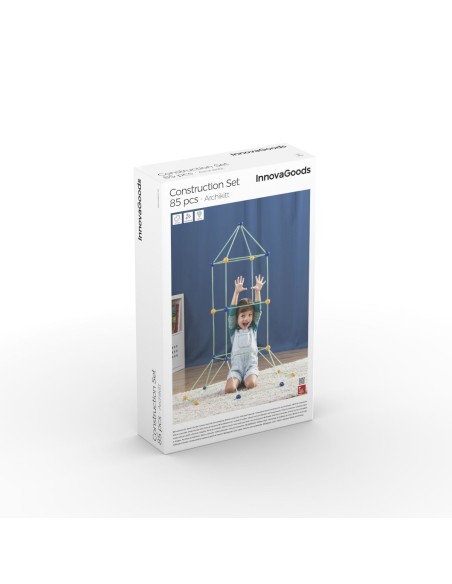 Kit de Construction de Fort pour Enfants Archikitt InnovaGoods 85 Pièces