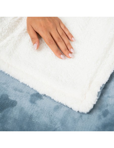 Couverture Chauffante Heklet InnovaGoods Blanc Gris 130 x 180 cm 160 W