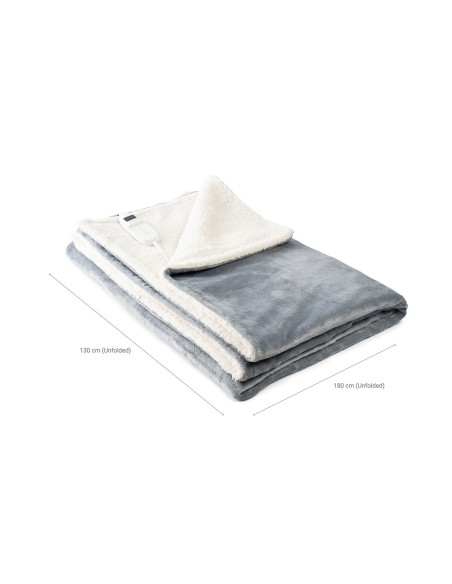 Couverture Chauffante Heklet InnovaGoods Blanc Gris 130 x 180 cm 160 W